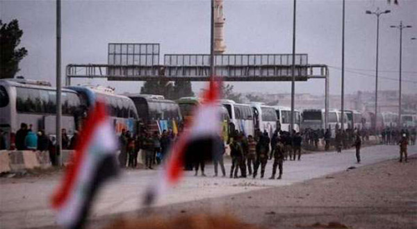 Militant convoy in Syria